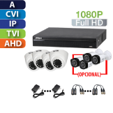 Kits de Cámaras con Grabador de    8 Canales 1080P HD Dahua / ZKTeco